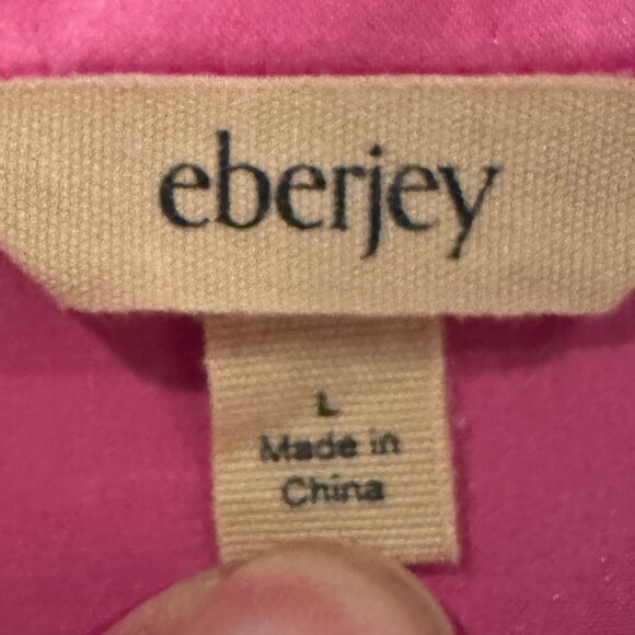 Eberjey Inez Washable 100% Silk Pink Short Pajama Set in Italian Rose Size L - Picture 6 of 10